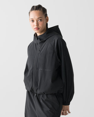 CRONOS WOMEN LIGHT STRETCH HOODIE【BLACK】