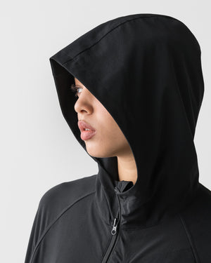 CRONOS WOMEN LIGHT STRETCH HOODIE【BLACK】