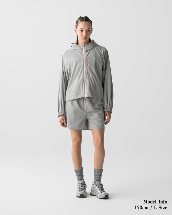 CRONOS WOMEN LIGHT STRETCH HOODIE【GRAY】