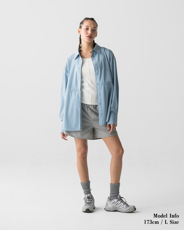 CRONOS WOMEN LIGHT STRETCH SHORTS【GRAY】