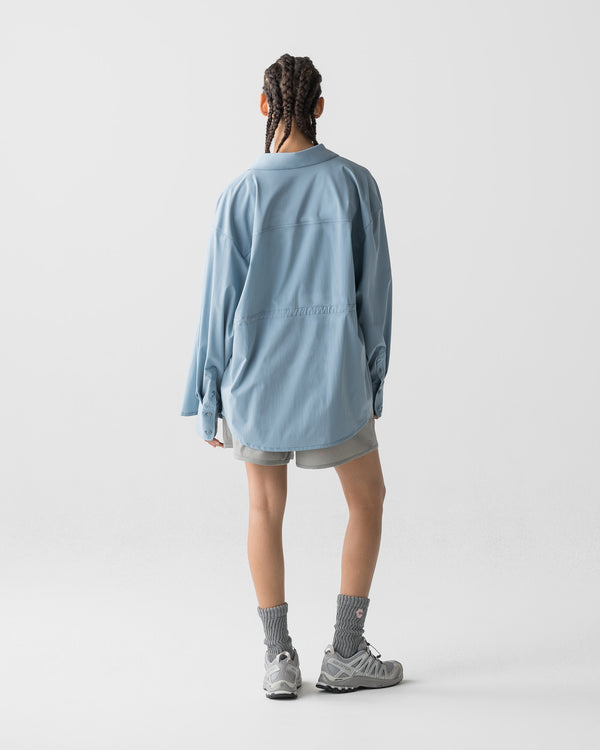 CRONOS WOMEN LIGHT STRETCH SHIRT【BLUE】