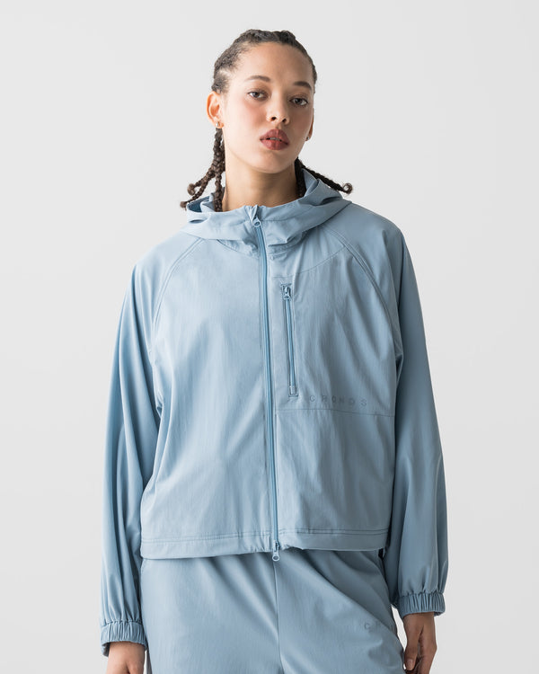 CRONOS WOMEN LIGHT STRETCH HOODIE【BLUE】