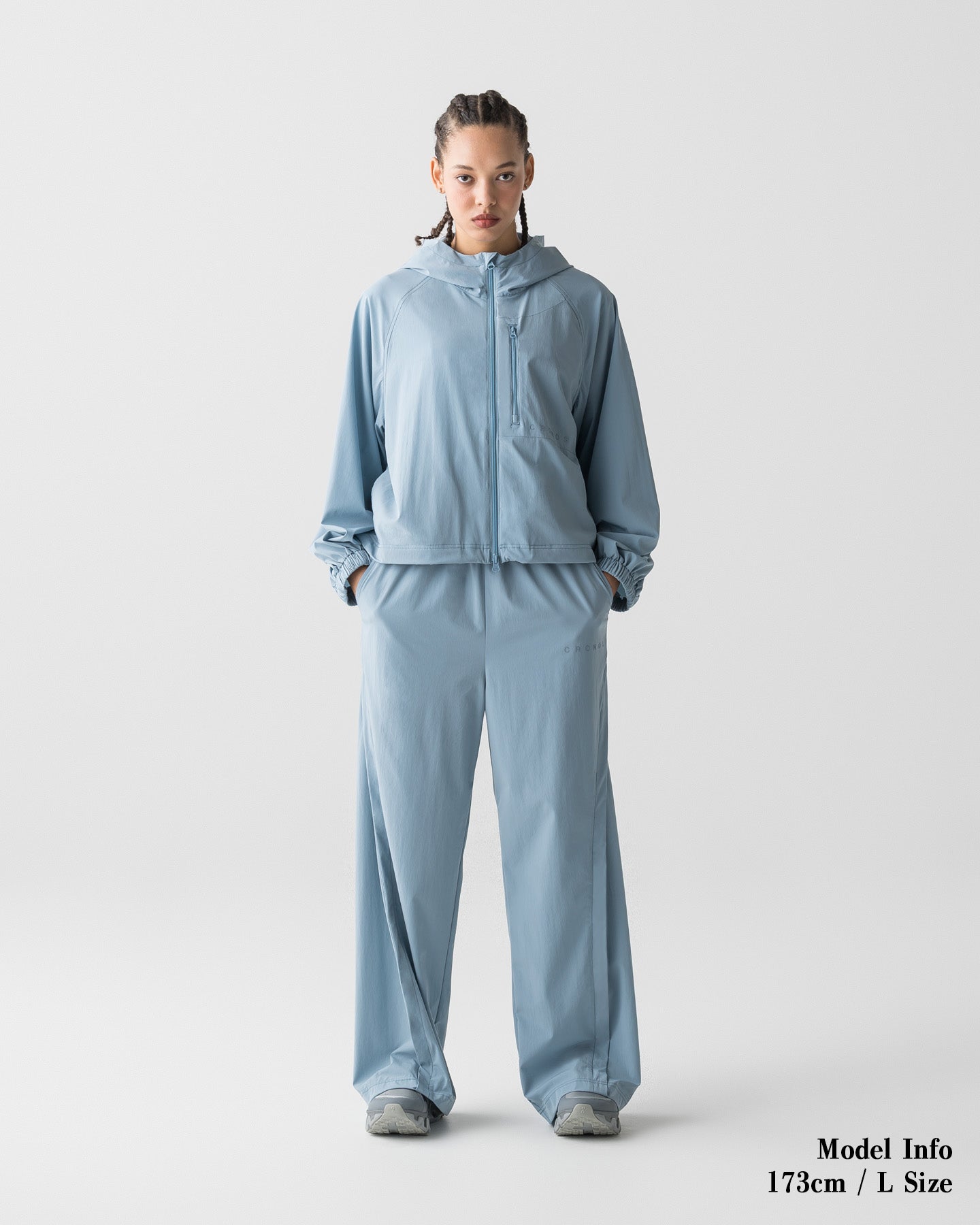 CRONOS WOMEN LIGHT STRETCH HOODIE【BLUE】