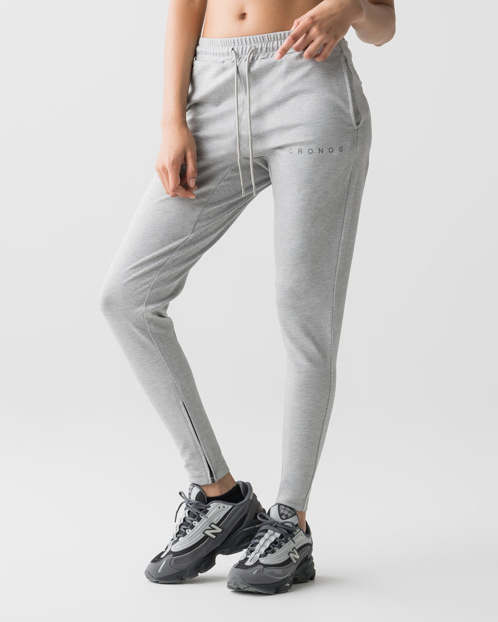 CRONOS WOMEN COOL FEEL SKINNY PANTS【GRAY】