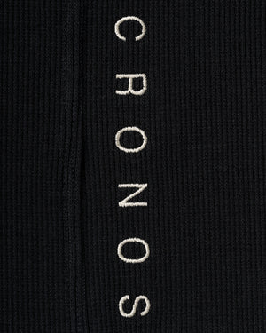CRONOS WOMEN SIDE BITS RIB TANK TOP【BLACK】