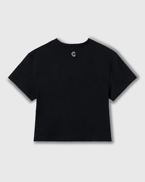 CRONOS WOMEN MINI FIT T-SHIRTS【BLACK】