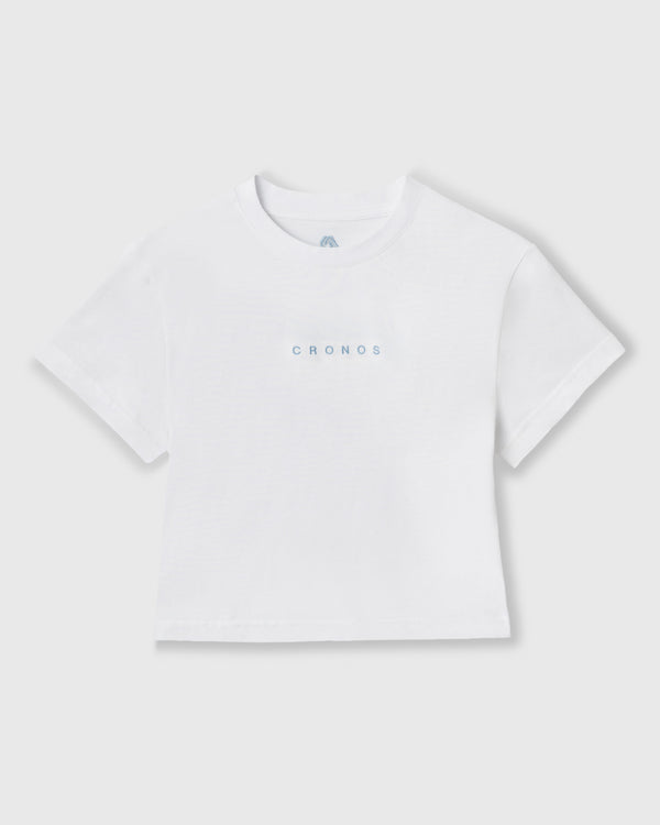 CRONOS WOMEN MINI FIT T-SHIRTS【WHITE】