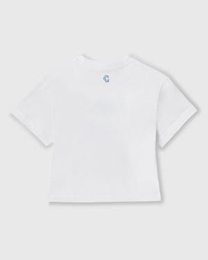 CRONOS WOMEN MINI FIT T-SHIRTS【WHITE】