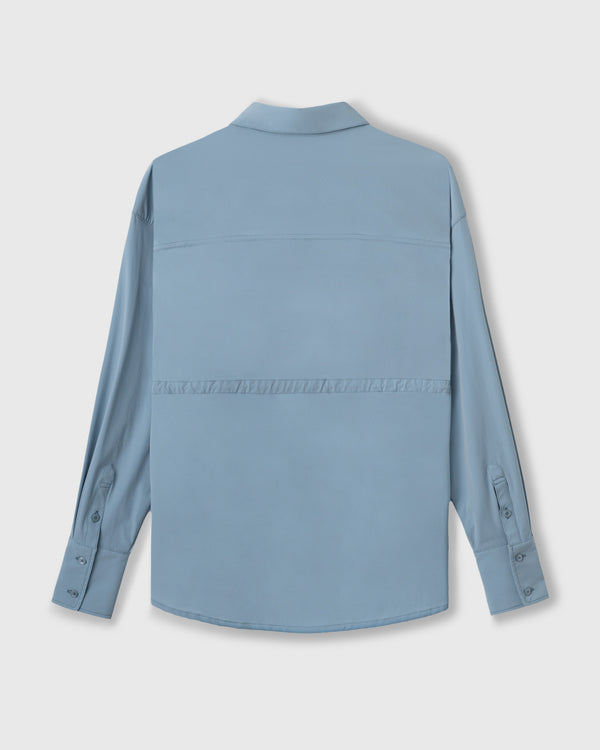 CRONOS WOMEN LIGHT STRETCH SHIRT【BLUE】