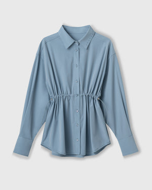 CRONOS WOMEN LIGHT STRETCH SHIRT【BLUE】