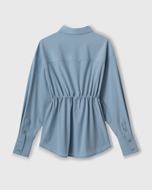 CRONOS WOMEN LIGHT STRETCH SHIRT【BLUE】
