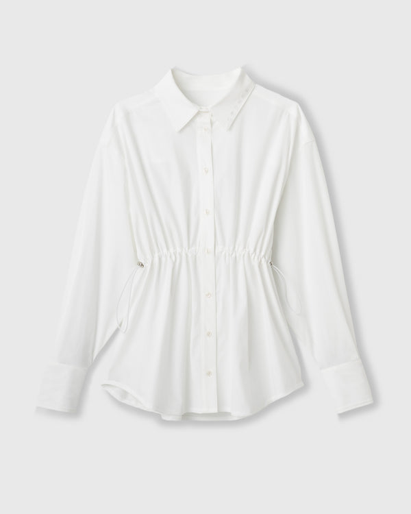 CRONOS WOMEN LIGHT STRETCH SHIRT【WHITE】