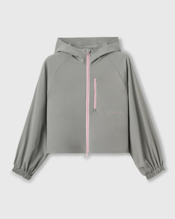 CRONOS WOMEN LIGHT STRETCH HOODIE【GRAY】