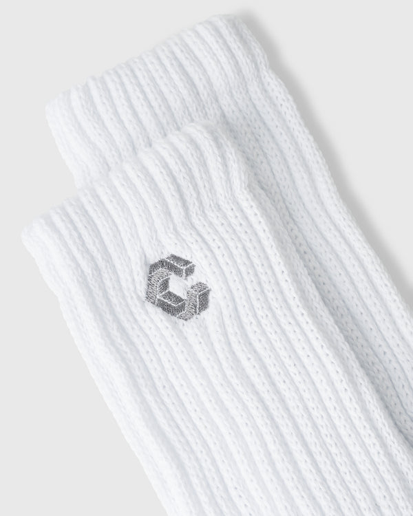 CRONOS WOMEN LOOSE RIB SOCKS【WHITE】
