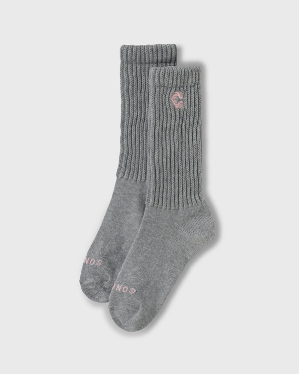 CRONOS WOMEN LOOSE RIB SOCKS【GRAY】
