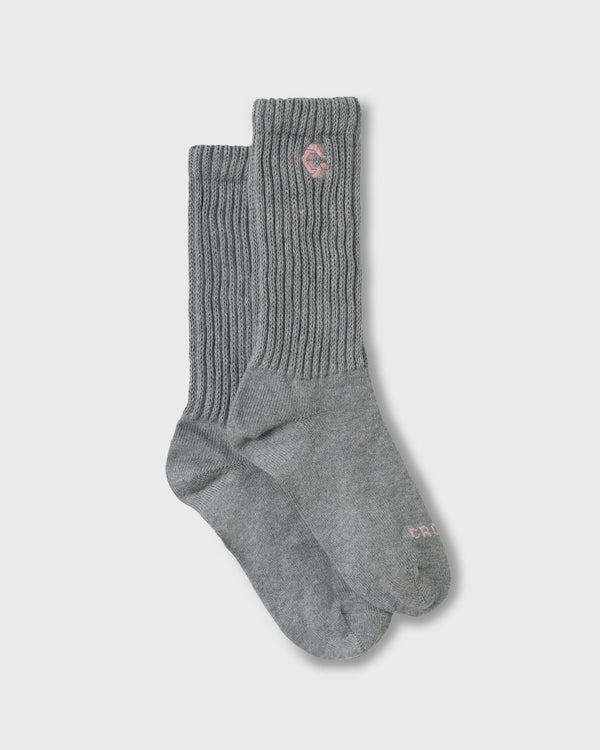 CRONOS WOMEN LOOSE RIB SOCKS【GRAY】