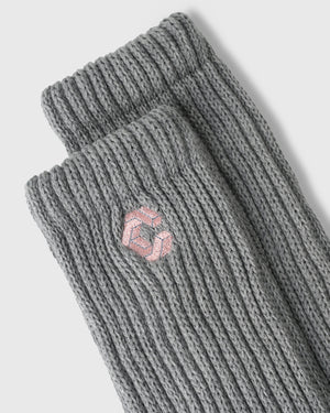 CRONOS WOMEN LOOSE RIB SOCKS【GRAY】