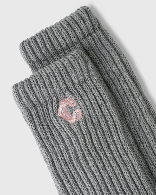 CRONOS WOMEN LOOSE RIB SOCKS【GRAY】
