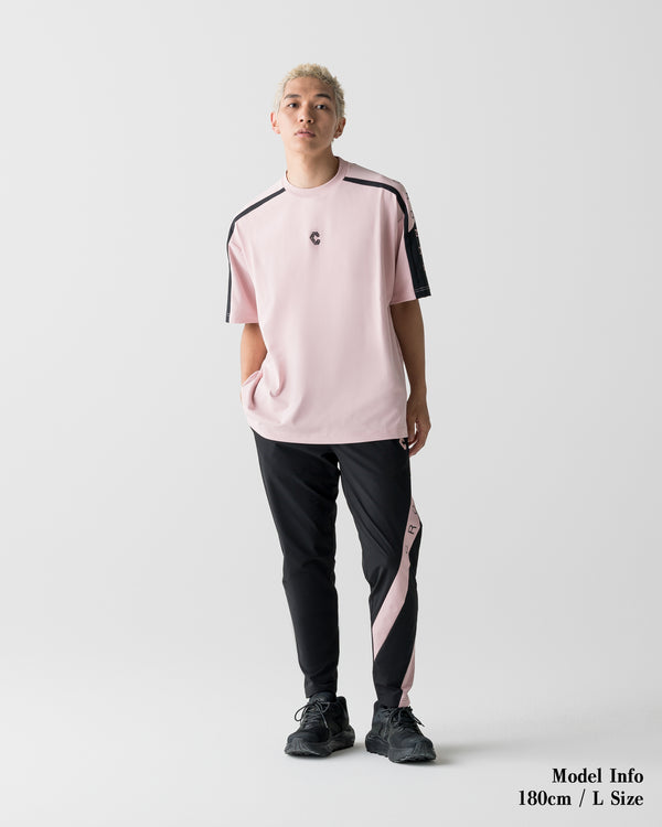 CRONOS COOL SIDE LINE JOGGER PANTS【BLACK×PINK】