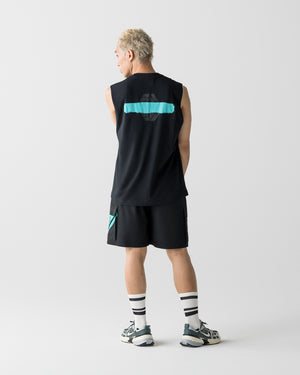 CRONOS PAINT STROKE COOL SLEEVELESS【BLACK×T.BLUE】