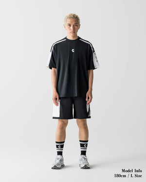 CRONOS SWITCH LINE CARGO SHORTS【BLACK×WHITE】