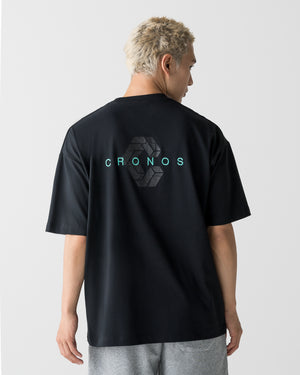 CRONOS DRY ACTIVE S/S TEE【BLACK×T.BLUE】
