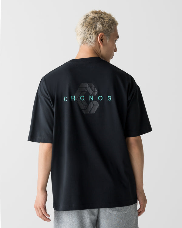 CRONOS DRY ACTIVE S/S TEE【BLACK×T.BLUE】