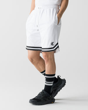 CRONOS BLACKLETTER BASKET MESH SHORTS【WHITE】