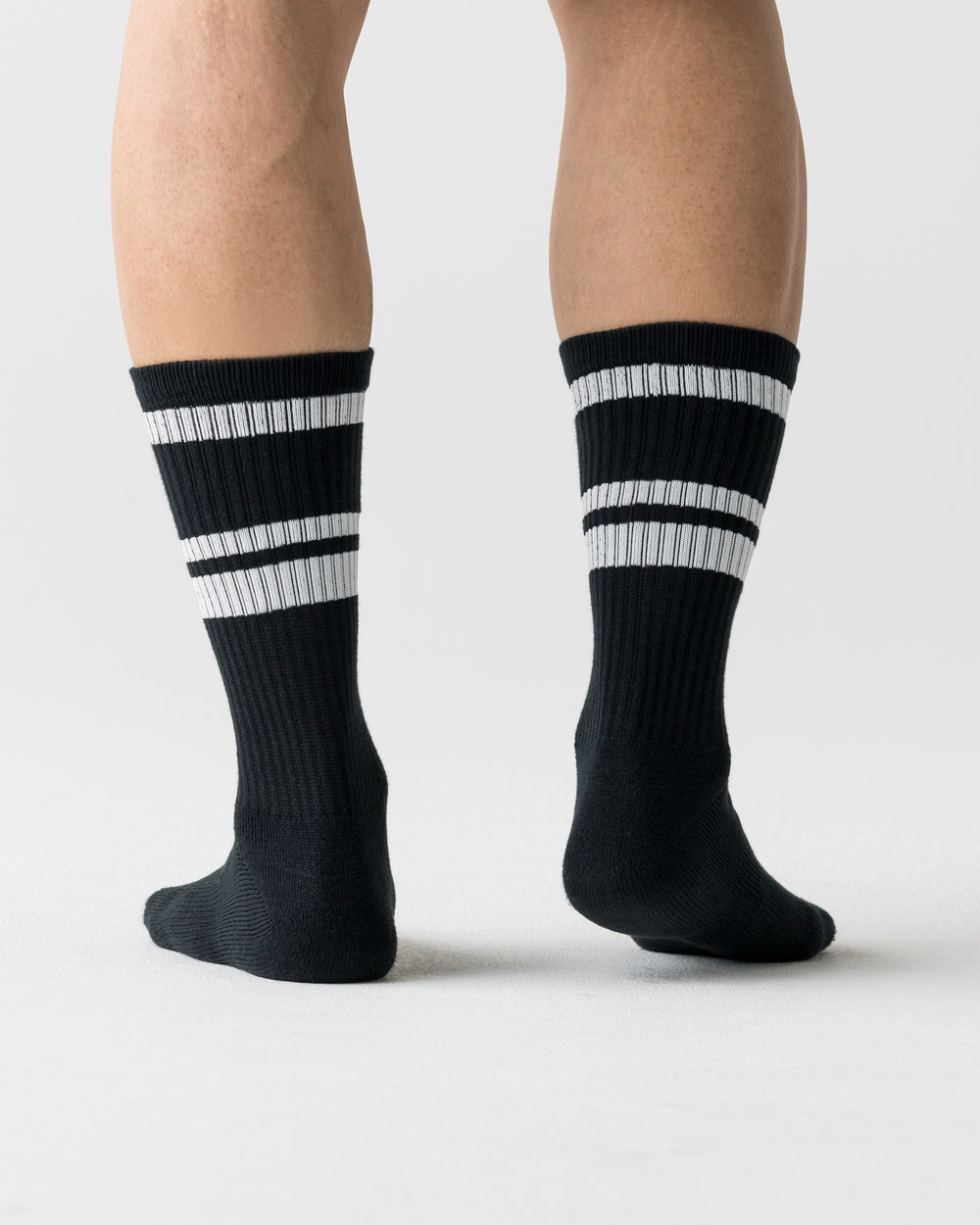 CRONOS LOGO LINE SOCKS【BLACK×WHITE】