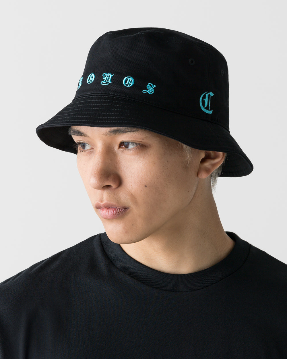CRONOS LOOP LOGO BUCKET HAT【BLACK×T.BLUE】