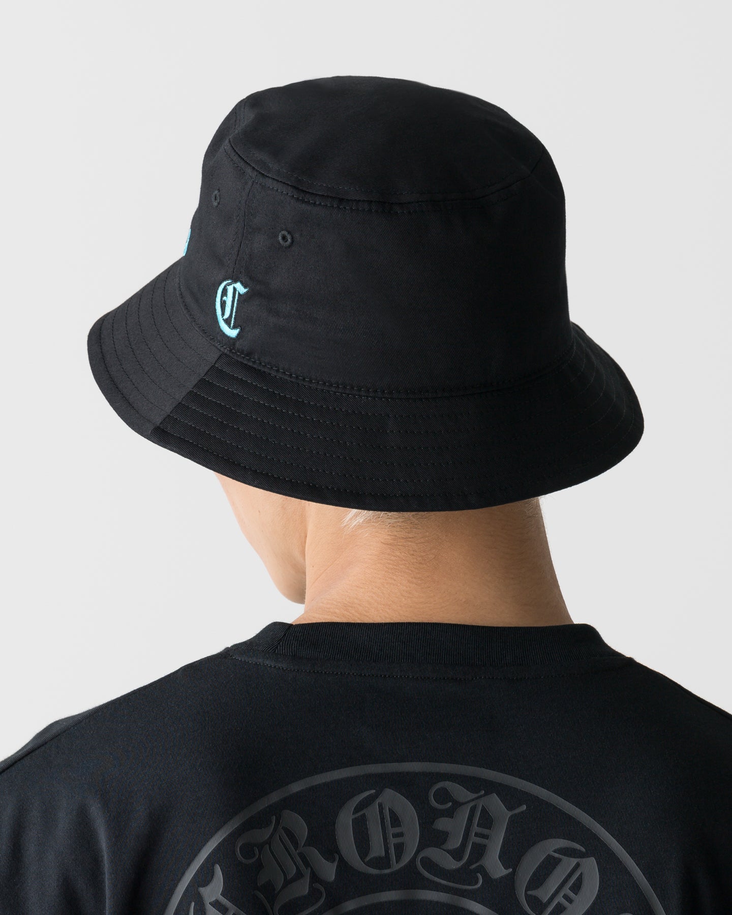 CRONOS ブラック バケットハット CRONOS LOOP LOGO BUCKET HAT【BLACK×T.BLUE】