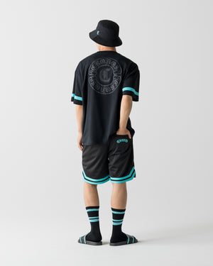 CRONOS BLACKLETTER CIRCLE S/S TEE【BLACK×T.BLUE】