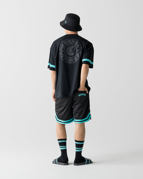 CRONOS BLACKLETTER CIRCLE S/S TEE【BLACK×T.BLUE】