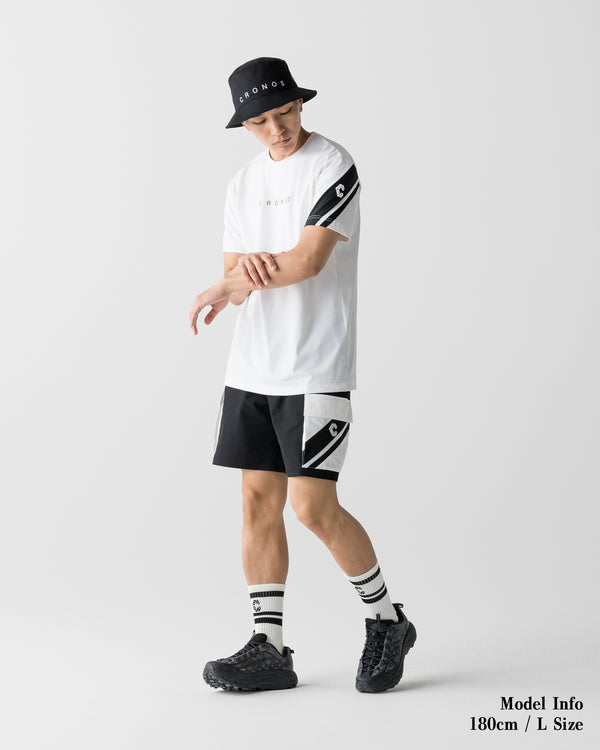 CRONOS SWITCH LINE REGULAR FIT S/S TEE【WHITE】