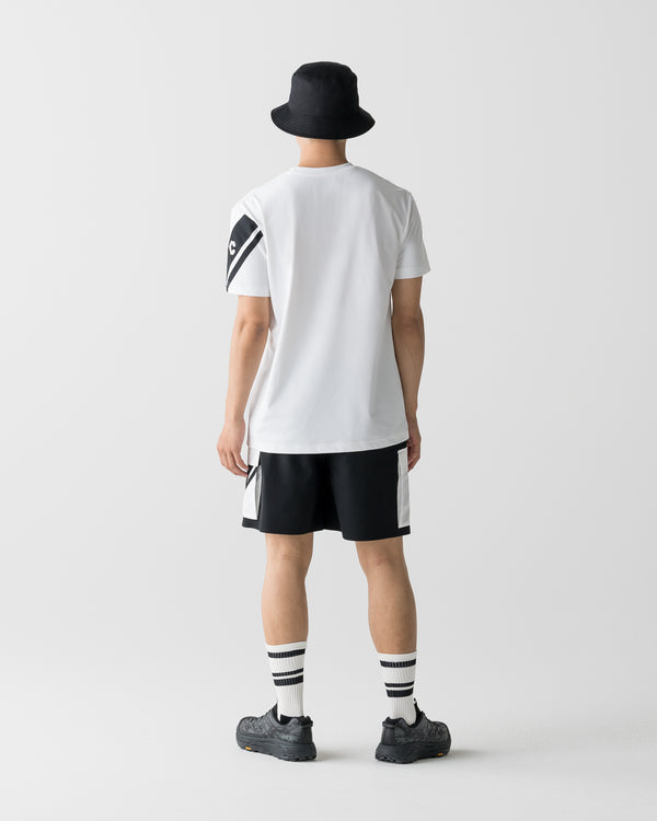 CRONOS SWITCH LINE CARGO SHORTS【BLACK×WHITE】