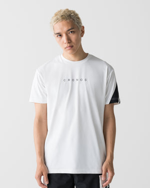 CRONOS SWITCH LINE REGULAR FIT S/S TEE【WHITE】