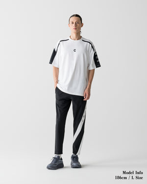 CRONOS COOL SIDE LINE JOGGER PANTS【BLACK×WHITE】