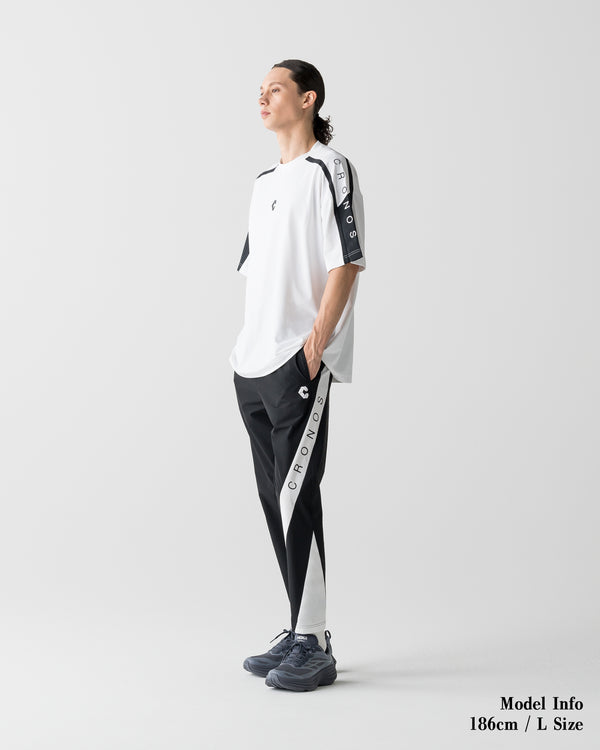 CRONOS COOL SIDE LINE JOGGER PANTS【BLACK×WHITE】