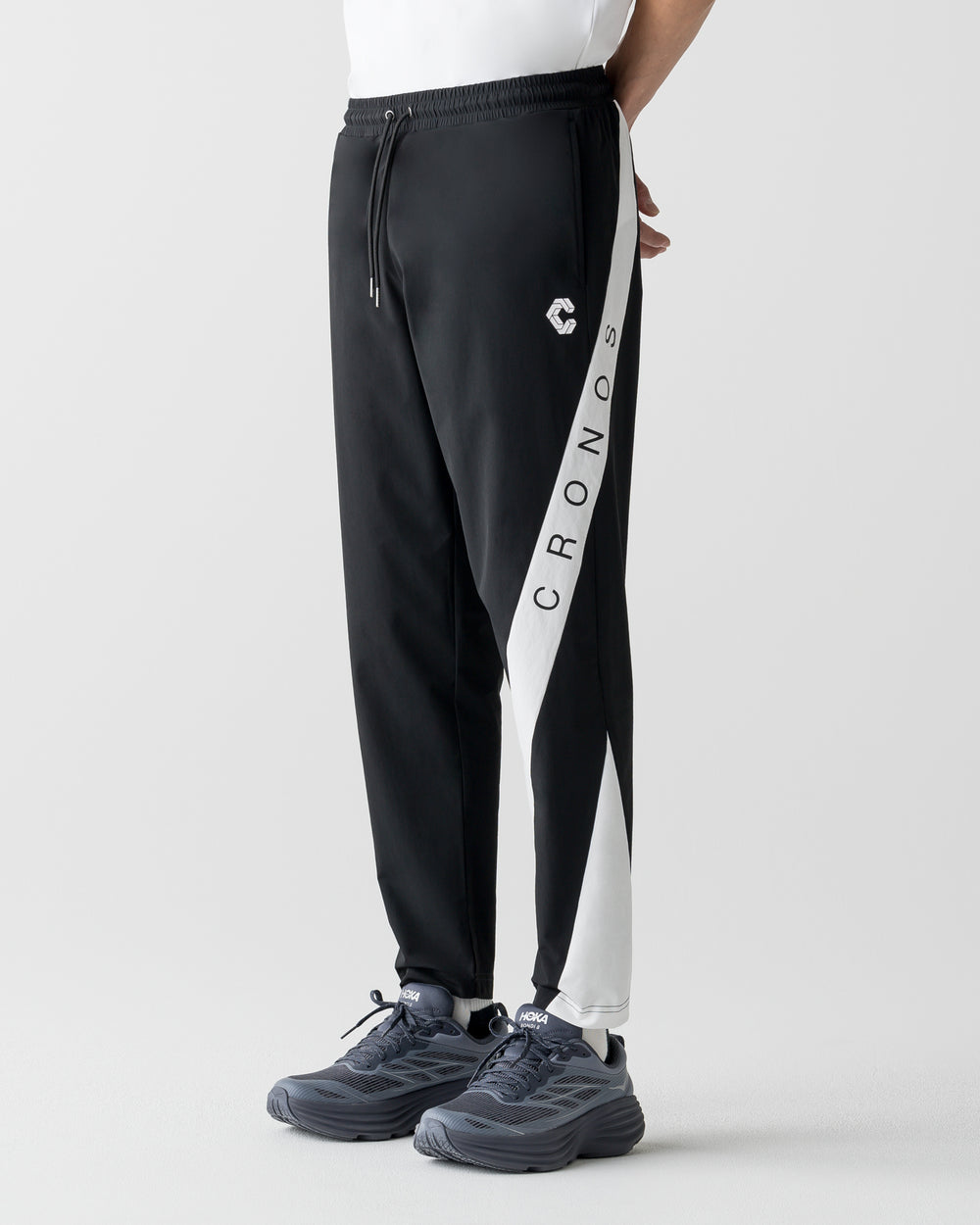 CRONOS COOL SIDE LINE JOGGER PANTS【BLACK×WHITE】