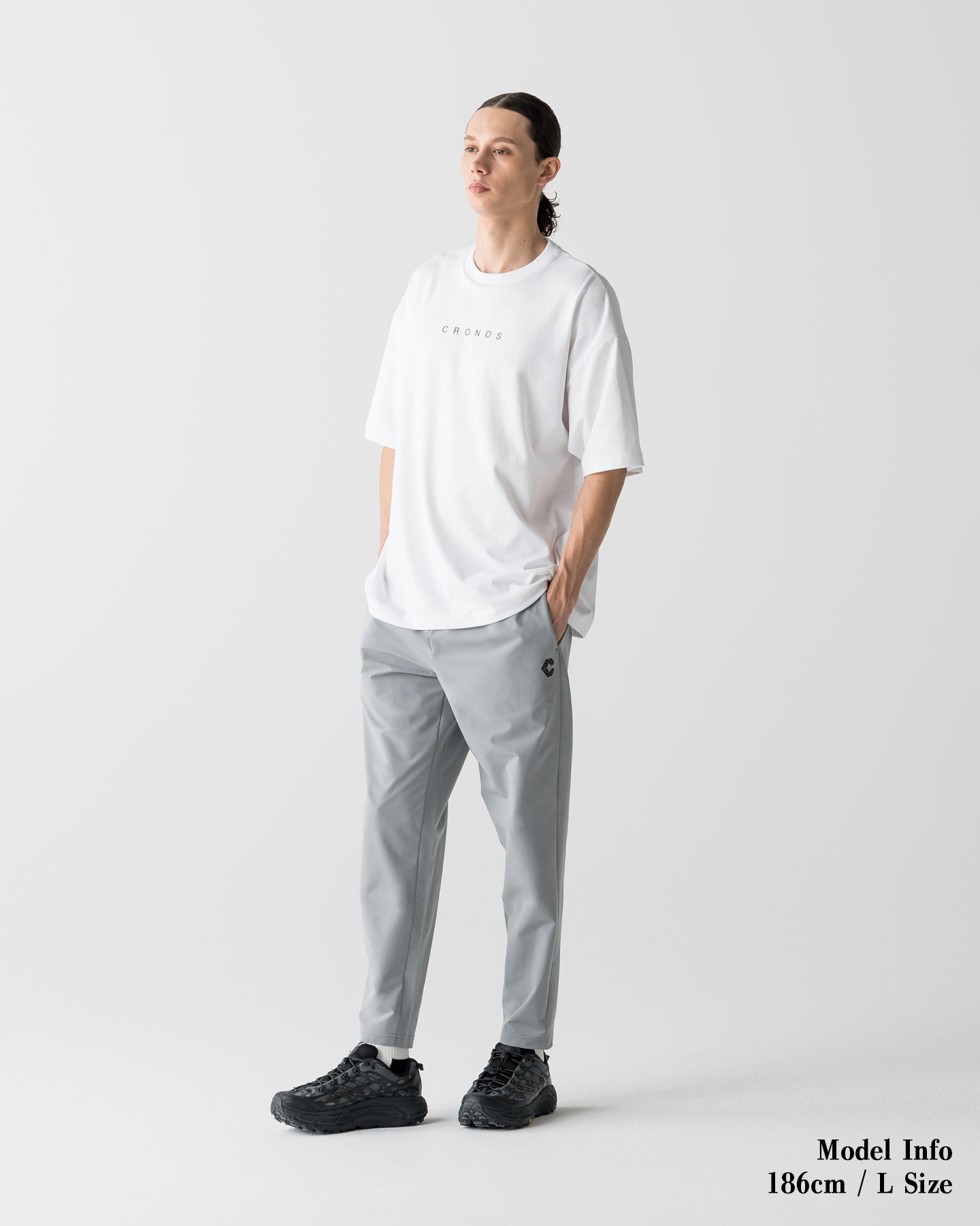 CRONOS ストライプ ジョガーパンツ グレー CRONOS DRY BASIC JOGGER PANTS【GRAY】