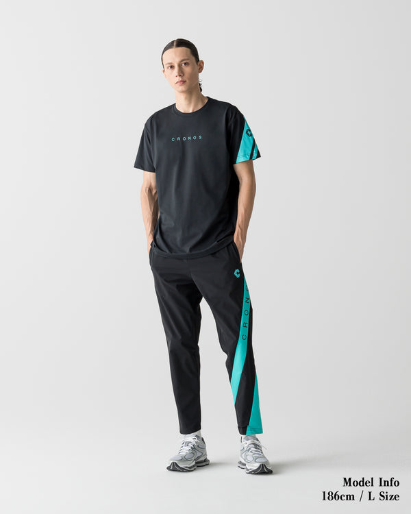 CRONOS COOL SIDE LINE JOGGER PANTS【BLACK×T.BLUE】