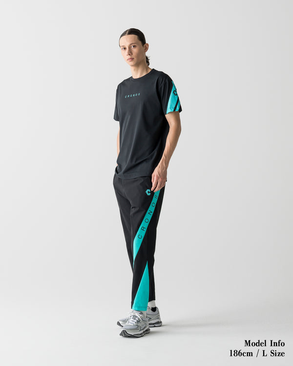 CRONOS COOL SIDE LINE JOGGER PANTS【BLACK×T.BLUE】