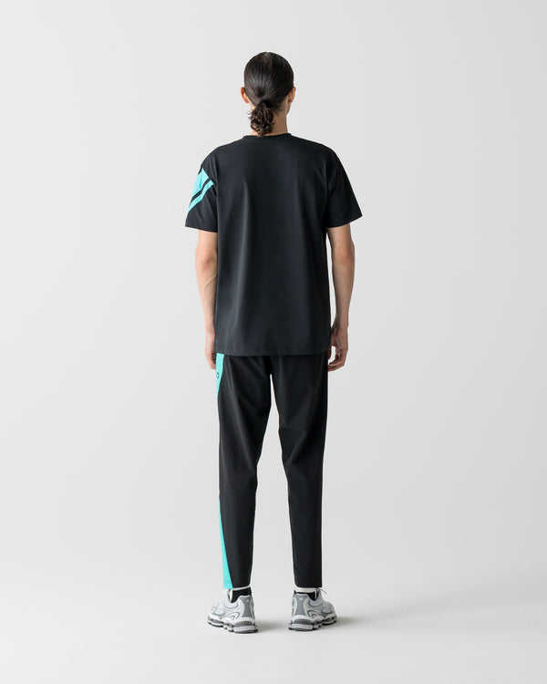 CRONOS SWITCH LINE REGULAR FIT S/S TEE【BLACK×T.BLUE】