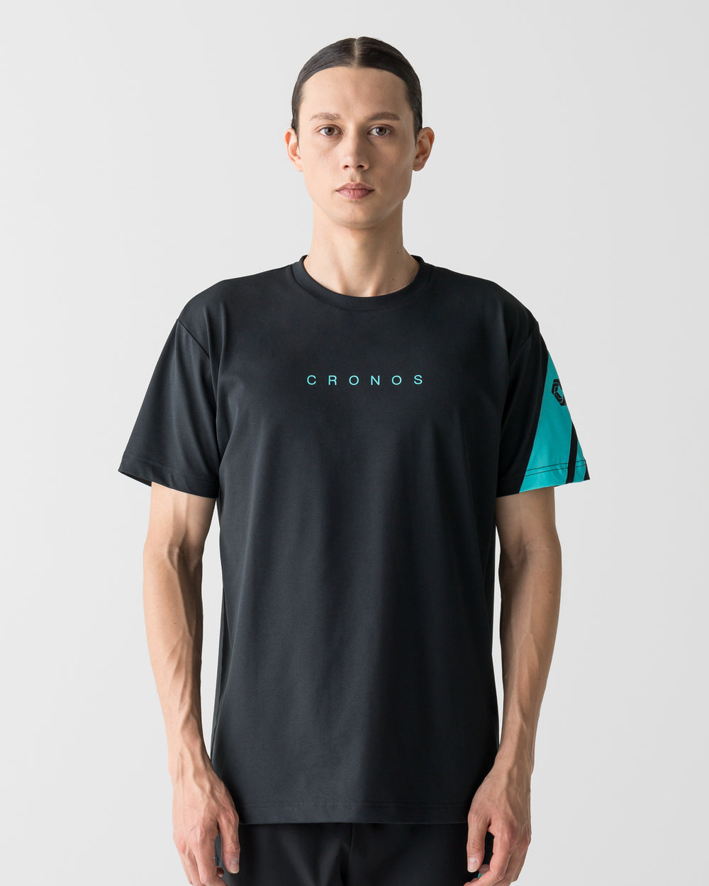 CRONOS SWITCH LINE REGULAR FIT S/S TEE【BLACK×T.BLUE】
