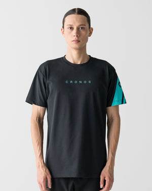CRONOS SWITCH LINE REGULAR FIT S/S TEE【BLACK×T.BLUE】