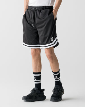 CRONOS BLACKLETTER BASKET MESH SHORTS【BLACK】