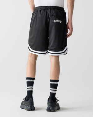CRONOS BLACKLETTER BASKET MESH SHORTS【BLACK】