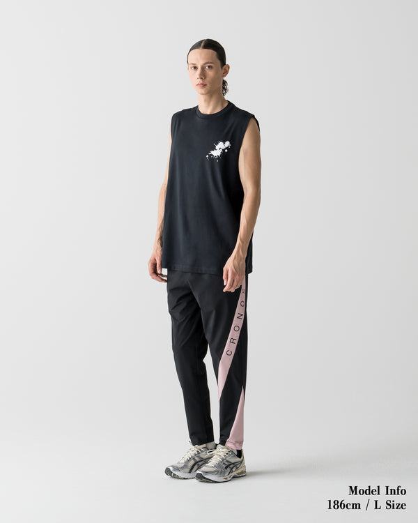 CRONOS PAINT STROKE COOL SLEEVELESS【BLACK】