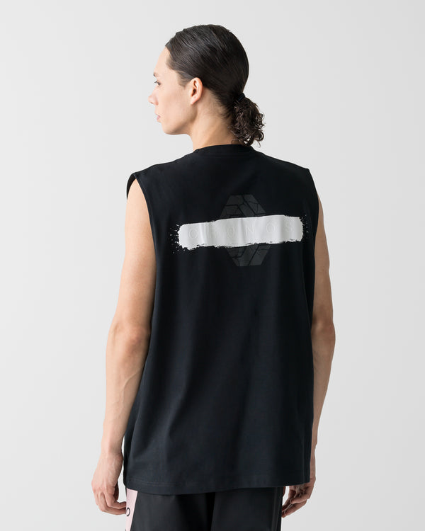 CRONOS PAINT STROKE COOL SLEEVELESS【BLACK】