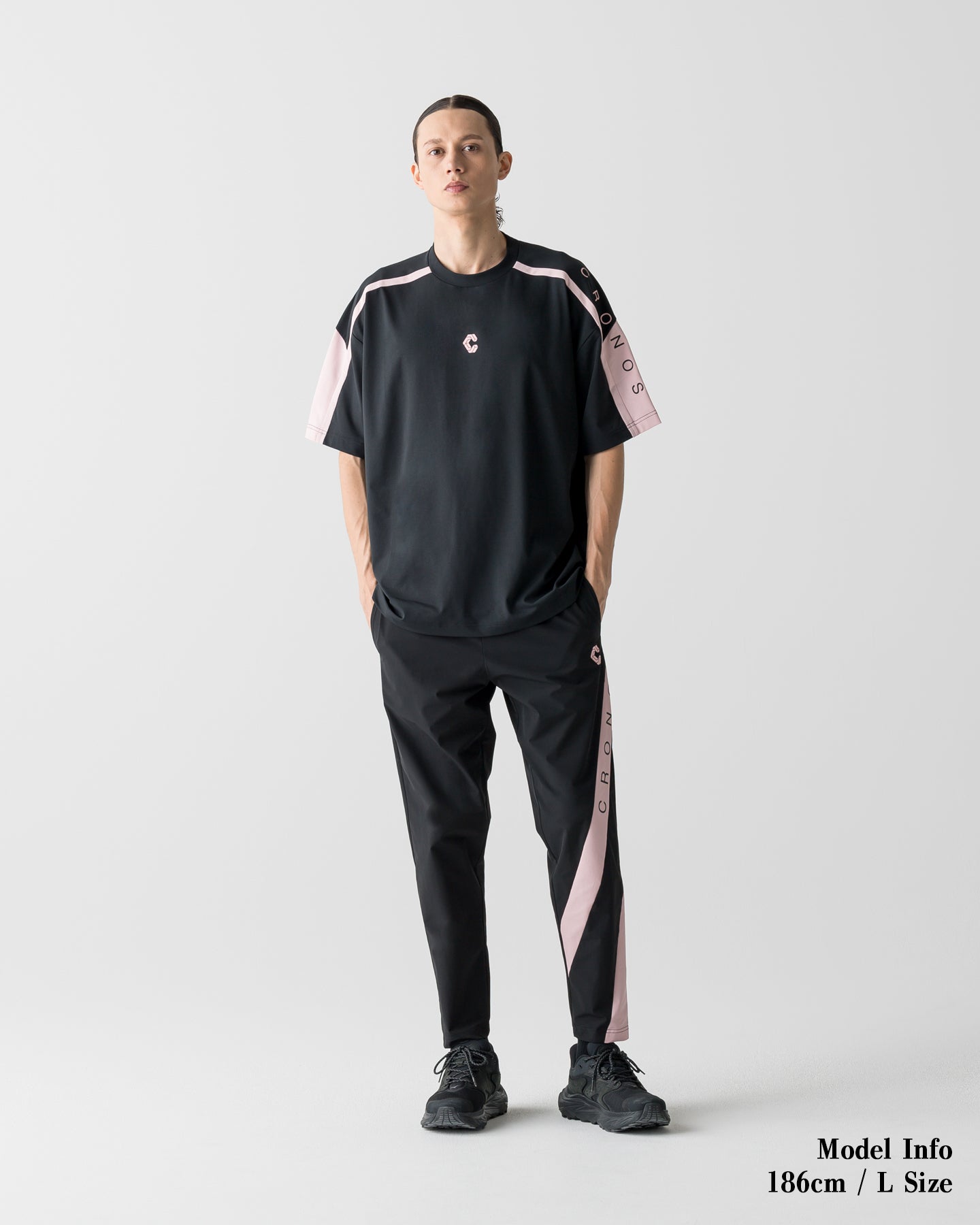 CRONOS COOL ACTIVE S/S TEE【BLACK×PINK】